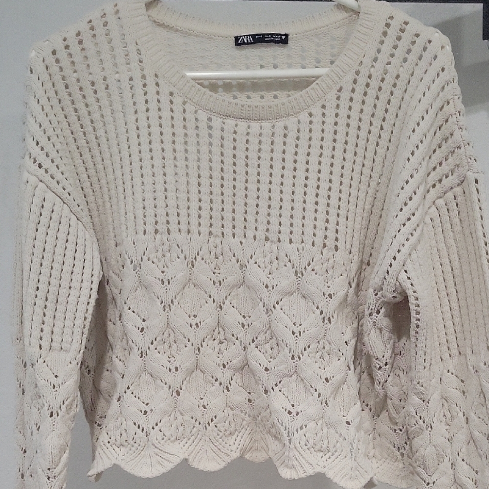 Zara Cream Knit Sweater